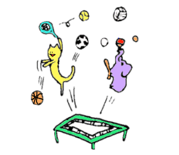 Animals that like gymnastics sticker #2062488
