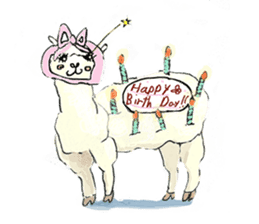 Fluffy Alpaca Family sticker #2062859