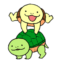 Turtle's life in English sticker #2064995