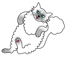 White cat Riri sticker #2065216