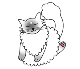 White cat Riri sticker #2065224