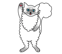 White cat Riri sticker #2065227