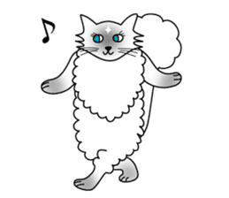 White cat Riri sticker #2065228
