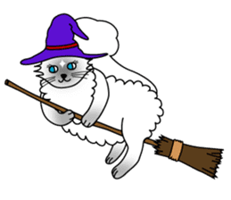 White cat Riri sticker #2065230