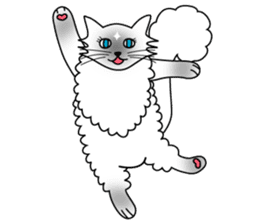 White cat Riri sticker #2065231