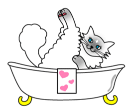 White cat Riri sticker #2065236