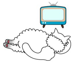 White cat Riri sticker #2065237