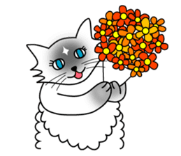 White cat Riri sticker #2065240