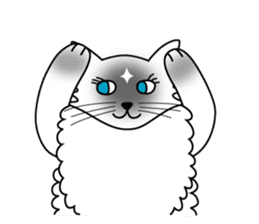 White cat Riri sticker #2065250