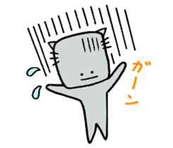 The cat of a square face. sticker #2065437