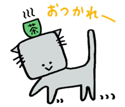 The cat of a square face. sticker #2065448