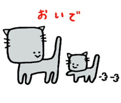 The cat of a square face. sticker #2065449