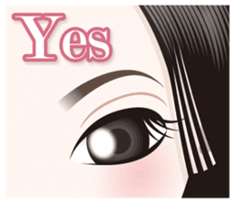 The attractive eyes of a beautiful woman sticker #2069453