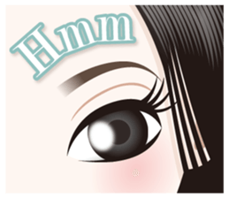 The attractive eyes of a beautiful woman sticker #2069455