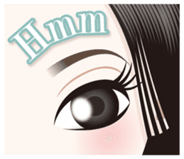 The attractive eyes of a beautiful woman sticker #2069455