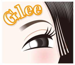 The attractive eyes of a beautiful woman sticker #2069456