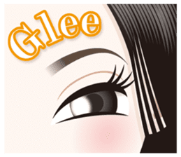 The attractive eyes of a beautiful woman sticker #2069456