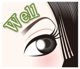 The attractive eyes of a beautiful woman sticker #2069457