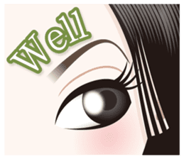 The attractive eyes of a beautiful woman sticker #2069457