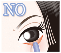 The attractive eyes of a beautiful woman sticker #2069458