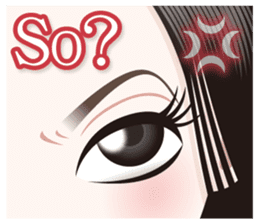 The attractive eyes of a beautiful woman sticker #2069459