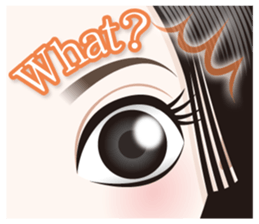 The attractive eyes of a beautiful woman sticker #2069460