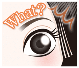 The attractive eyes of a beautiful woman sticker #2069460