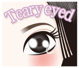 The attractive eyes of a beautiful woman sticker #2069461