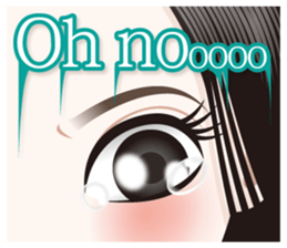 The attractive eyes of a beautiful woman sticker #2069462