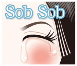 The attractive eyes of a beautiful woman sticker #2069463