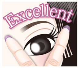 The attractive eyes of a beautiful woman sticker #2069464