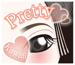 The attractive eyes of a beautiful woman sticker #2069465