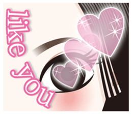 The attractive eyes of a beautiful woman sticker #2069467