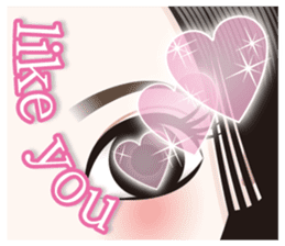 The attractive eyes of a beautiful woman sticker #2069467