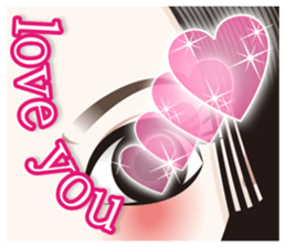 The attractive eyes of a beautiful woman sticker #2069468