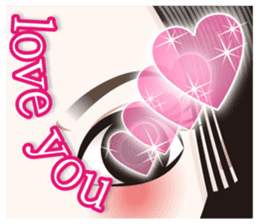 The attractive eyes of a beautiful woman sticker #2069468