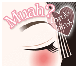 The attractive eyes of a beautiful woman sticker #2069469