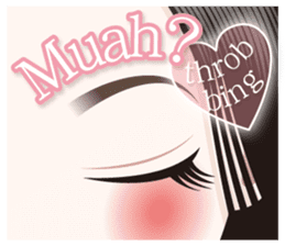 The attractive eyes of a beautiful woman sticker #2069469