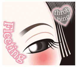 The attractive eyes of a beautiful woman sticker #2069470