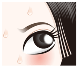 The attractive eyes of a beautiful woman sticker #2069473