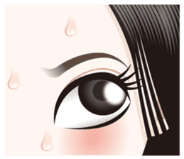 The attractive eyes of a beautiful woman sticker #2069473