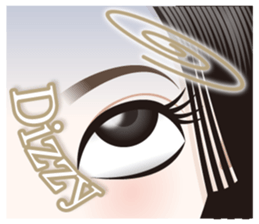 The attractive eyes of a beautiful woman sticker #2069474