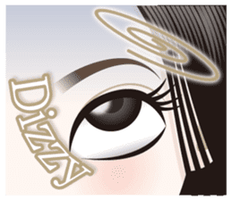 The attractive eyes of a beautiful woman sticker #2069474