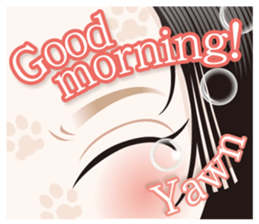 The attractive eyes of a beautiful woman sticker #2069476