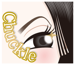 The attractive eyes of a beautiful woman sticker #2069479