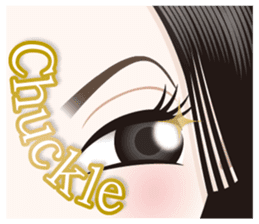 The attractive eyes of a beautiful woman sticker #2069479