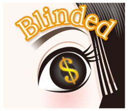 The attractive eyes of a beautiful woman sticker #2069480