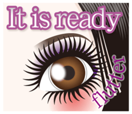 The attractive eyes of a beautiful woman sticker #2069482