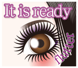 The attractive eyes of a beautiful woman sticker #2069482