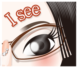 The attractive eyes of a beautiful woman sticker #2069483